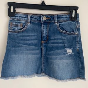 Zara Girls Size 7 Jean Mini Skirt